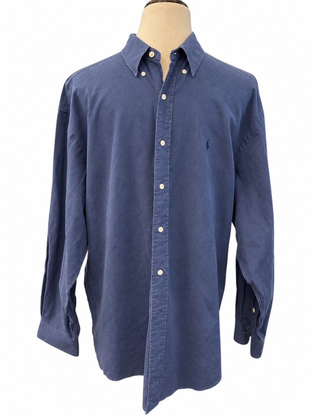 Vintage Ralph Lauren Blue Blaire Button Down Sz L